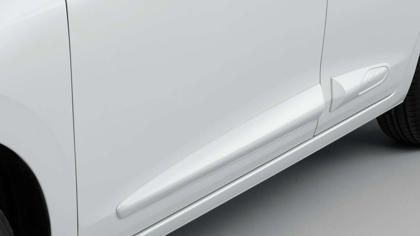 Detailní záběr plachty na čelní sklo modelu Honda Jazz Hybrid.